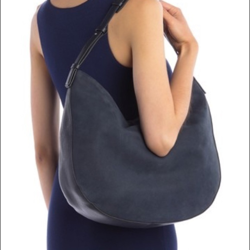 Vince Hudson Suede Navy Hobo